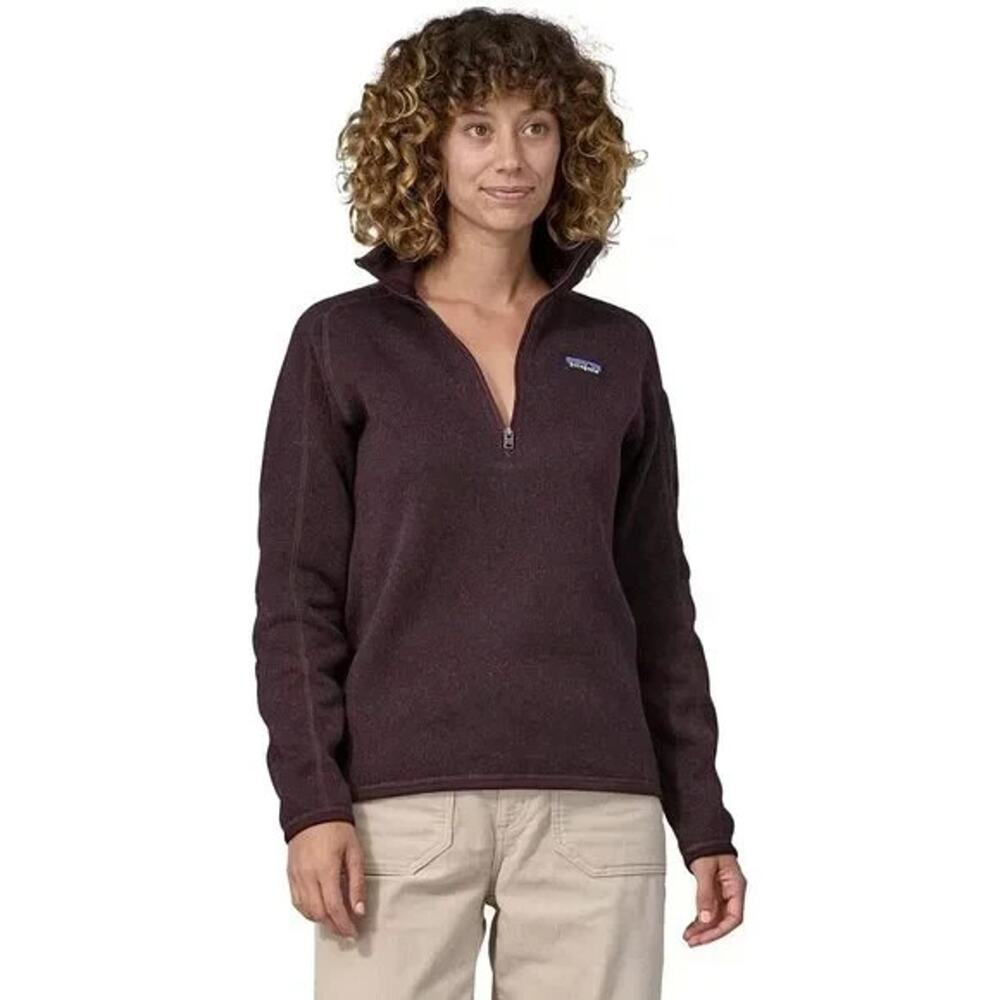 Patagonia Better Sweater 1/4 Zip Pullover Womens Medium, Obsidian Plum, NWT